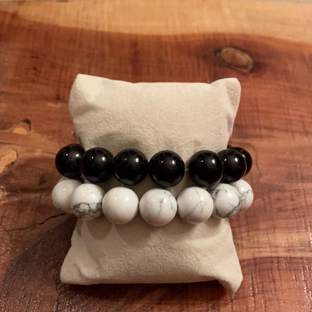 Two Stretchable Beaded Bracelets.